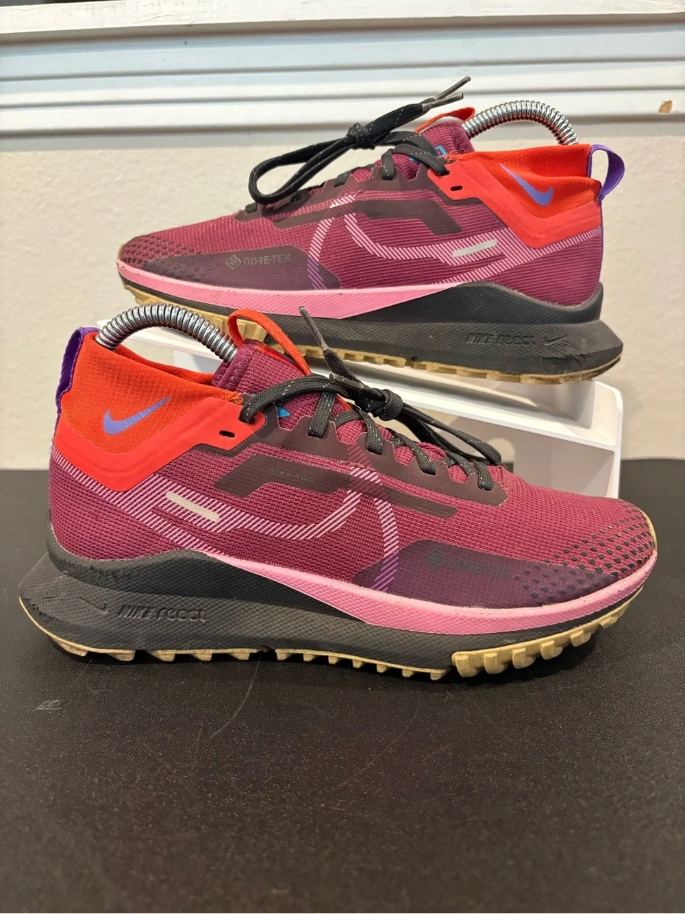 Nike React Pegasus Trail 4 GTX Rosewood Purple Pink FD0875-600 Women's Size 6.5